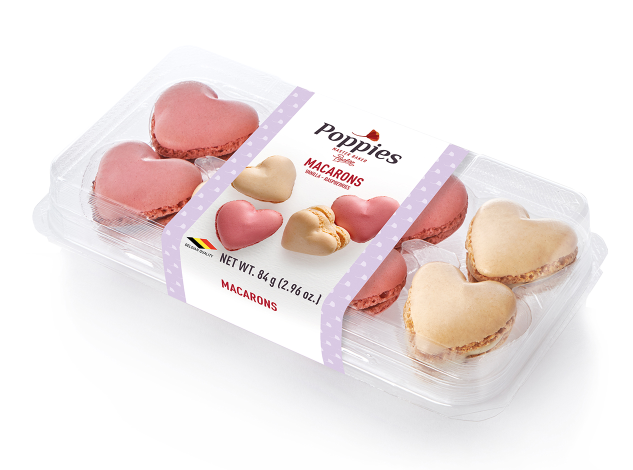 Heart-Shaped Macarons 8-Count - Delizza